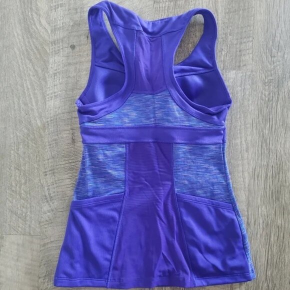 Athleta Blue Razorback Workout Tank Top. - Picture 2 of 5